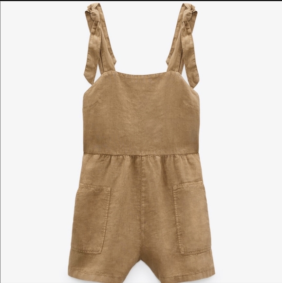 Zara linen short jumpsuit - Picture 3 of 5